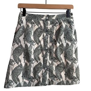 Lags Green & Cream A-line skirt Small